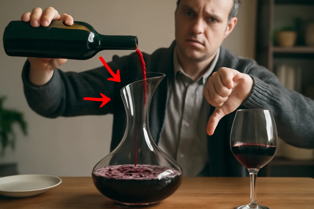 Quando si usa la caraffa decantatrice? L’errore da evitare che rovina il vino
